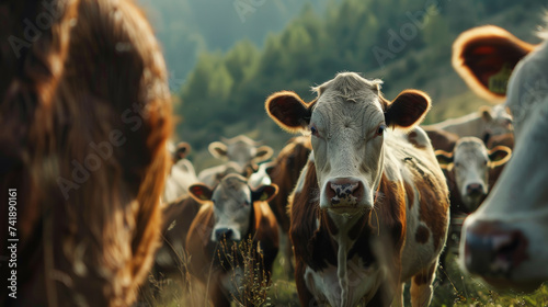 Curious Cattle: Cinematic Encounter. Generative AI