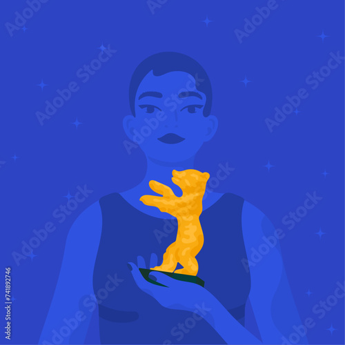 A Woman With a Berlinale Award Statue photo