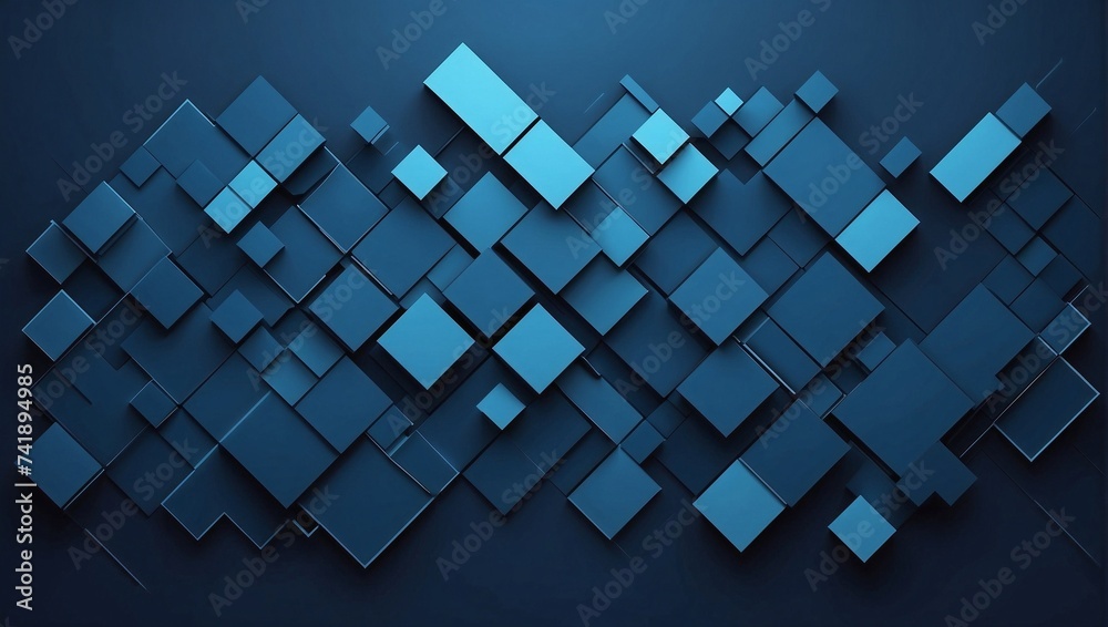 Naklejka premium squares abstract background, blue graphic design