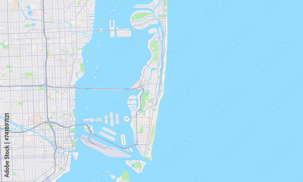 Miami Beach Florida Map, Detailed Map of Miami Beach Florida