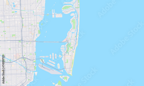 Miami Beach Florida Map, Detailed Map of Miami Beach Florida © Ben