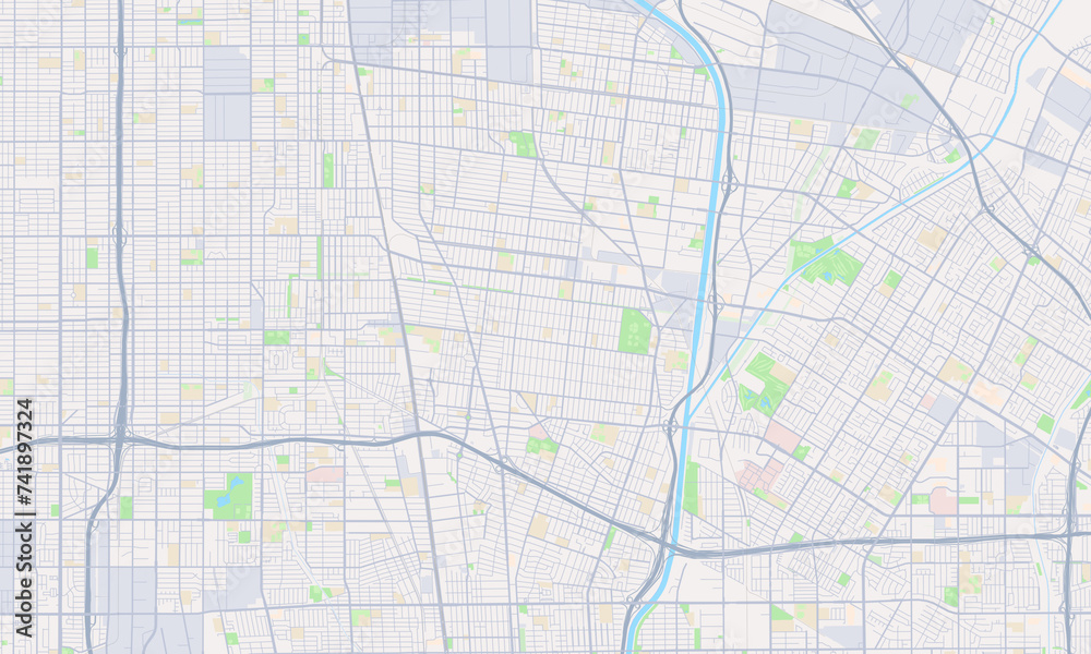 South Gate California Map, Detailed Map of South Gate California
