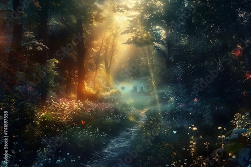 background forest scene © haxer