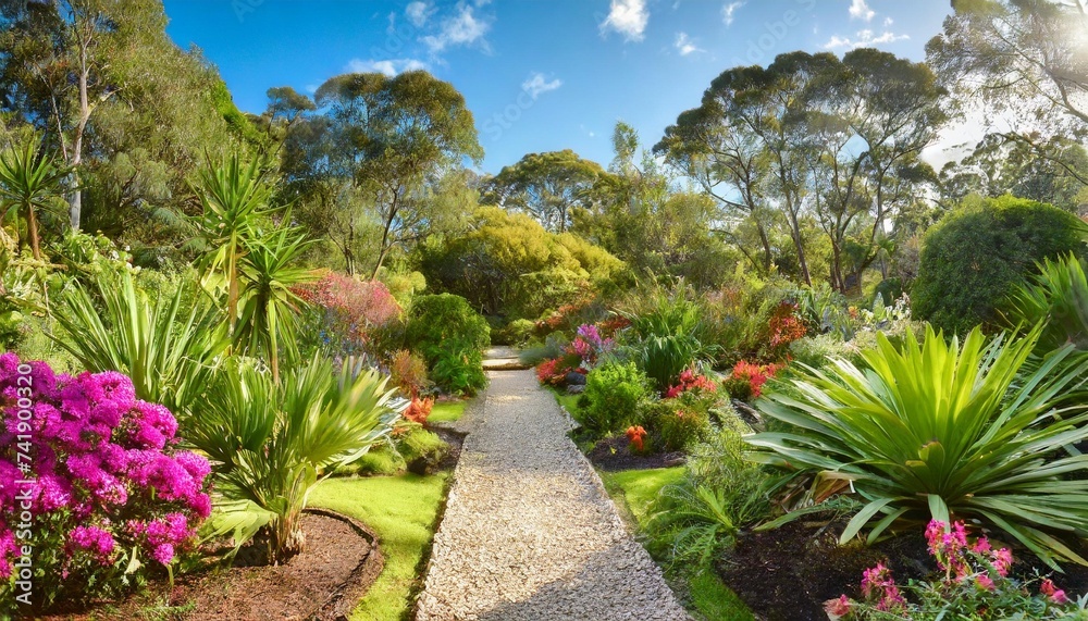 beautiful australian garden full of native plants and flowers
