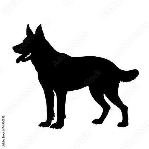 German Shepherd stan silhouette