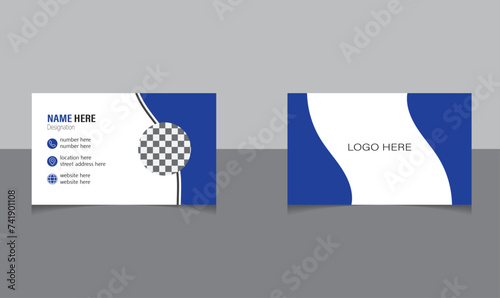 "Double sided modern corporate business card design"