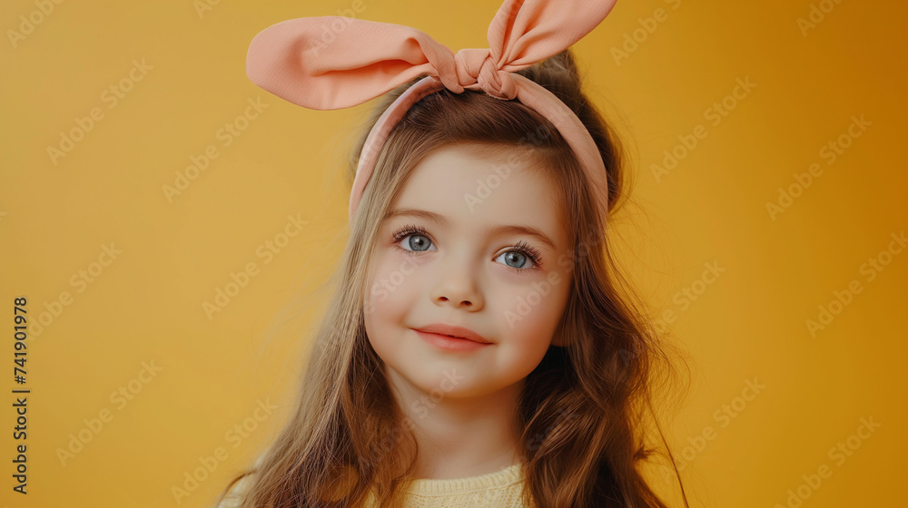 Beautiful smiling Children's Day child celebrating Easter waiting for his dessert chocolate