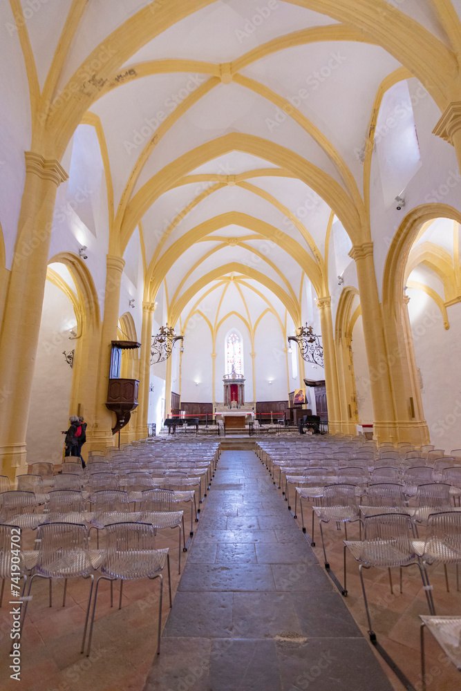 interior of church hyeres, france