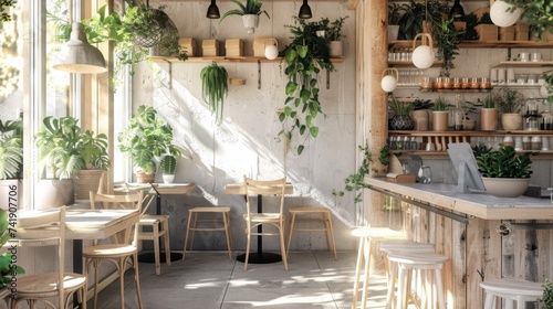 A room filled with lots of tables and chairs