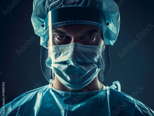 Surgeon in Surgical Lighting