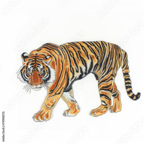 A drawing of a tiger on a white background © Friedbert