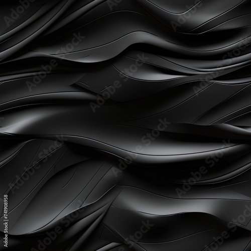 Abstract 3D wallpaper design with futuristic patterns and monochrome colors