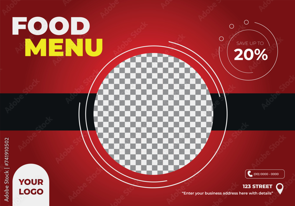 3 - Flyer Template for fast Food and burguer restaurants, Fully editable and vectorized.