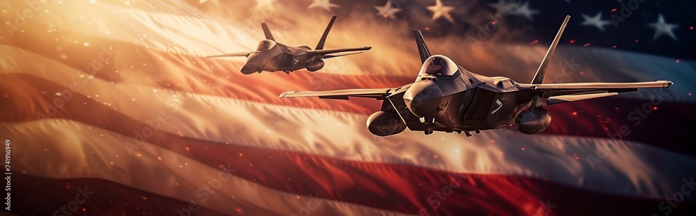 air force of the United States of America united in the fight, concept of attack