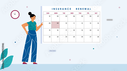 Business planning and scheduling concept. Employee sticks papers with schedule for week. Timetable with to-do plans. Girl with clipboard is looking at schedule.