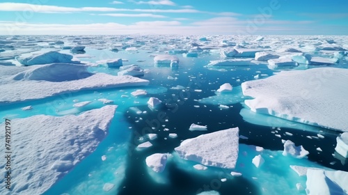 Generative AI A drone's view of drifting Antarctic ice floes