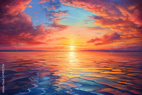 sunset over the ocean