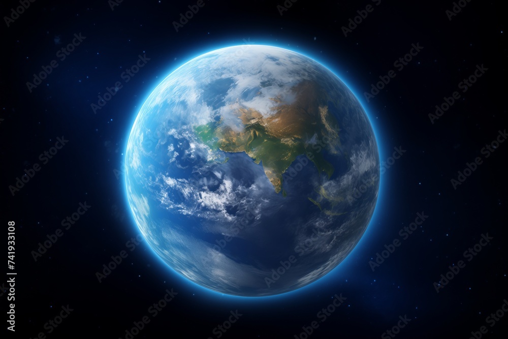 Space View of Earth, Diverse Weather and Terrain on Global Scale Captured in Aerial Perspective Space View of Earth, Diverse Weather and Terrain on Global Scale Captured in Aerial Perspective