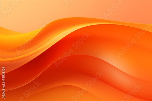 Minimal Geometric Background: Orange Elements, Dynamic Shape Elements with Fluid Gradient for Signs or Text Insertion