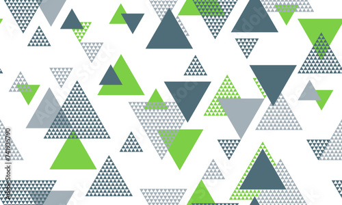 Triangle shapes seamless pattern vector design.