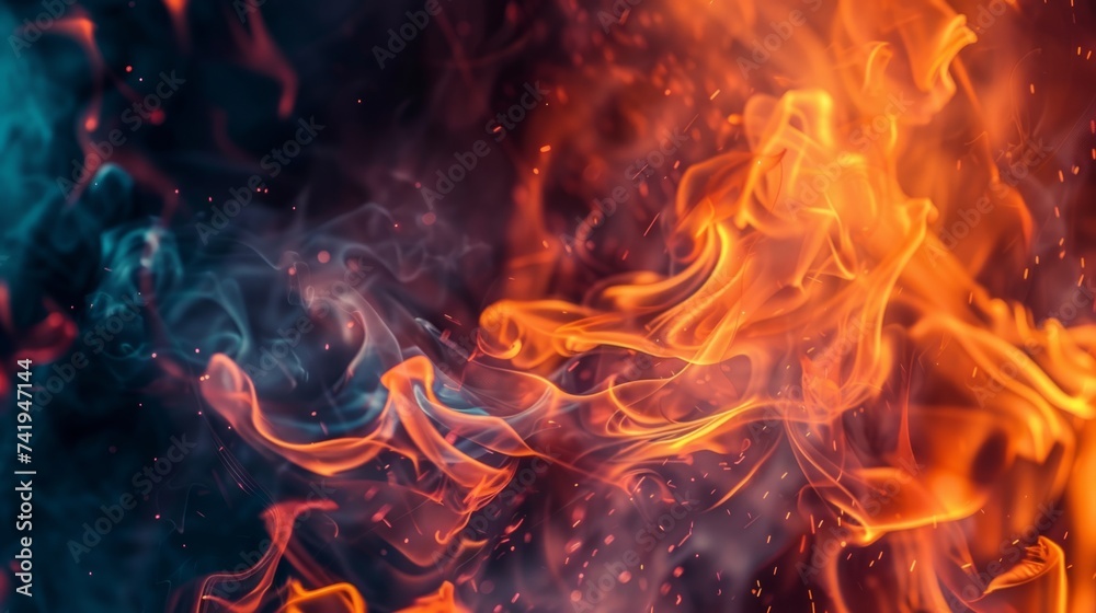 intense flames background generative ai intense flames background generative ai