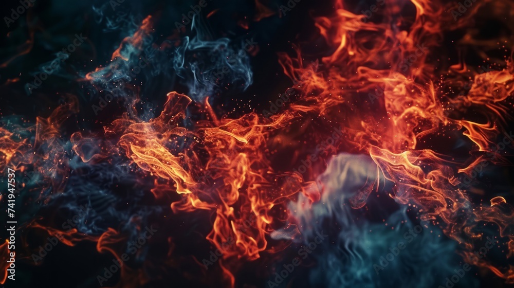 intense flames background generative ai intense flames background generative ai