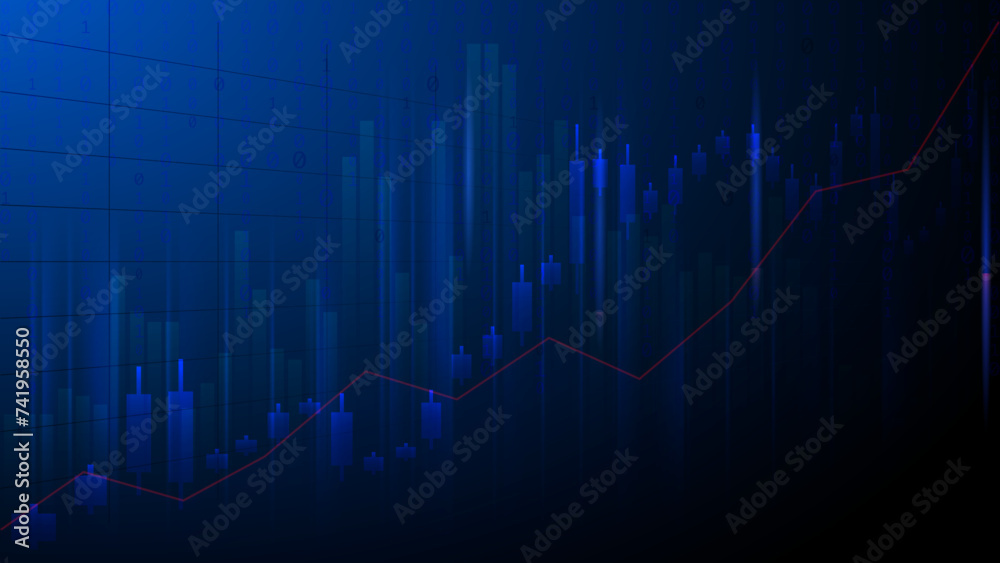 Stock market or forex trading candlestick graph in graphic design concept. Stock market or forex trading candlestick graph in graphic design concept.