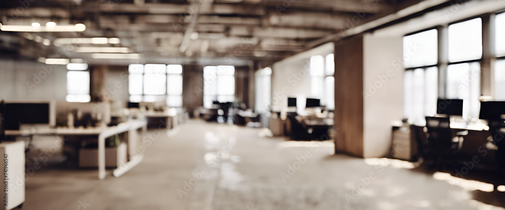 Beige Corporate Environment: Abstract Blurred Indoor Office Space with Warm Brown and Clean White Tones - Tailored for Professional Conferences and Collaborative Business - Office Background