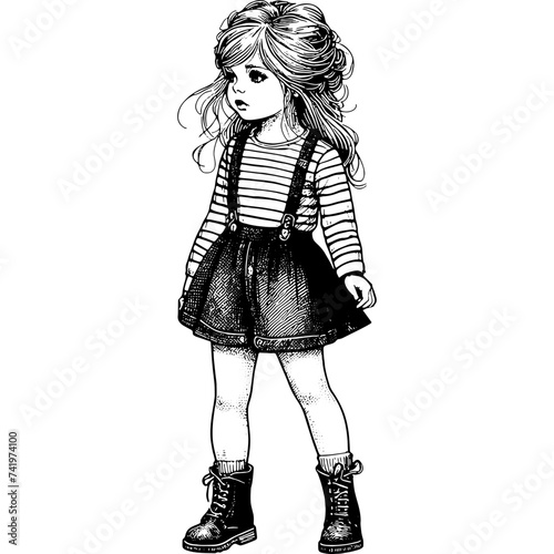 Little Girl In Skirt 