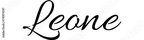 Leone - black color - name written - ideal for websites,, presentations, greetings, banners, cards,, t-shirt, sweatshirt, prints, cricut, silhouette, sublimation	