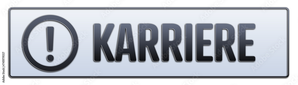 Karriere. Ein weiss grauer Banner mit Schwarzem Text. Karriere. Ein weiss grauer Banner mit Schwarzem Text.