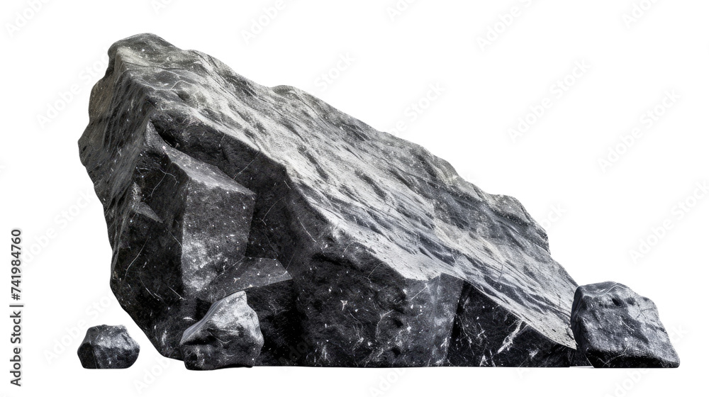 Big rock isolated on transparent background