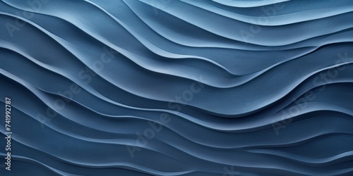 Abstract dark Blue 3d concrete cement texture wall texture background wallpaper banner with waves