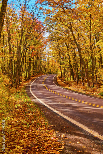 Autumn Splendor on a Forest Road, Keweenaw Peninsula Michigan