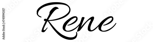 Rene - black color - name written - ideal for websites,, presentations, greetings, banners, cards,, t-shirt, sweatshirt, prints, cricut, silhouette, sublimation
