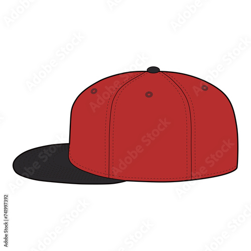 59Fifty Fitted Cap Flat Sketch Vector Design Illustration