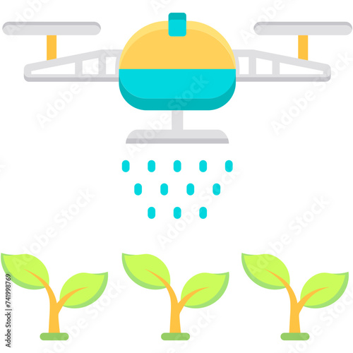Agricultural Drone Illustration