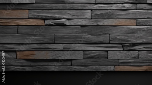 Dark grey slate texture abstract background for design projects and textured accents concept banner photo