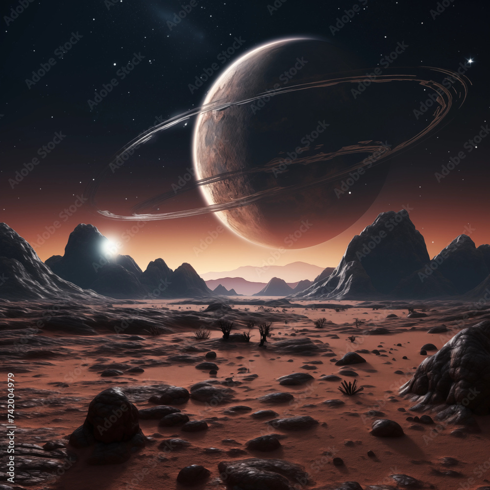 Land and big planet Land and big planet