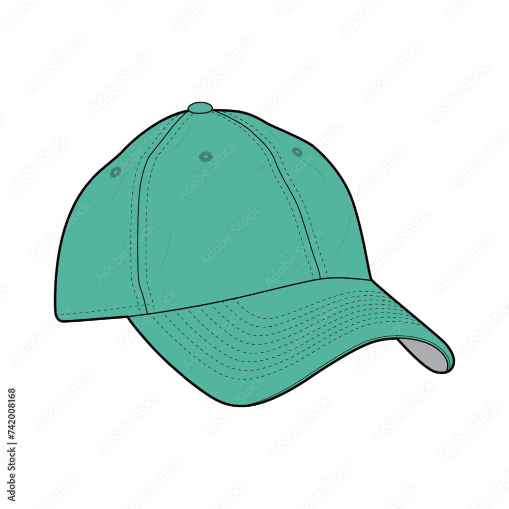 Casual Classic Cap Flat Sketch Vector Design Illustration Casual Classic Cap Flat Sketch Vector Design Illustration