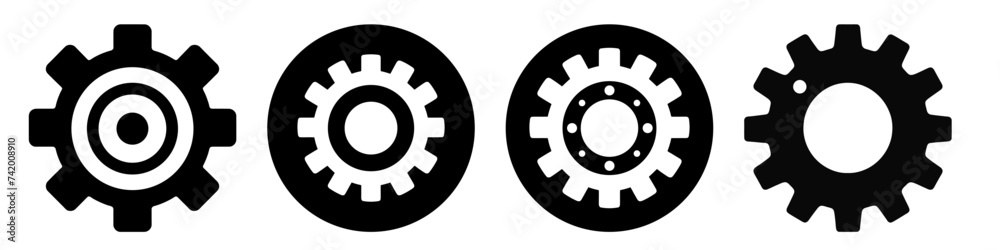 settings icon vector. Gears in white background settings icon vector. Gears in white background