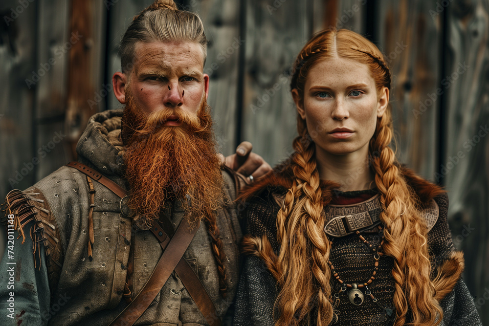 Viking Couple Man and Woman