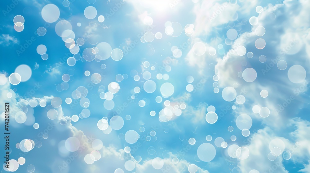 A summer sky adorned with natural bokeh created by sunlight A summer sky adorned with natural bokeh created by sunlight
