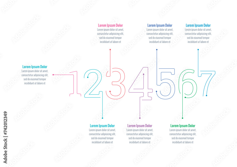 outline numbers information template. seven steps infographic template. Infographic template for technology, industry, science, business outline numbers information template. seven steps infographic template. Infographic template for technology, industry, science, business