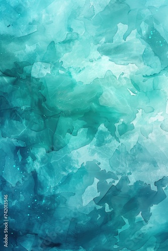 Ocean Surface Inspired Wallpaper: Fluid Watercolor Abstraction in Turquoise and Seafoam Green for a Refreshing Desktop Background