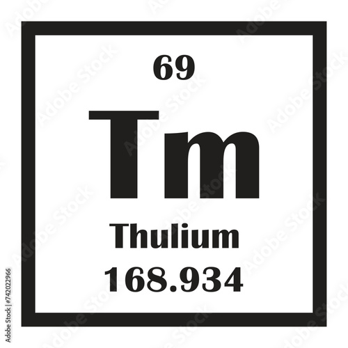 Thulium chemical element icon