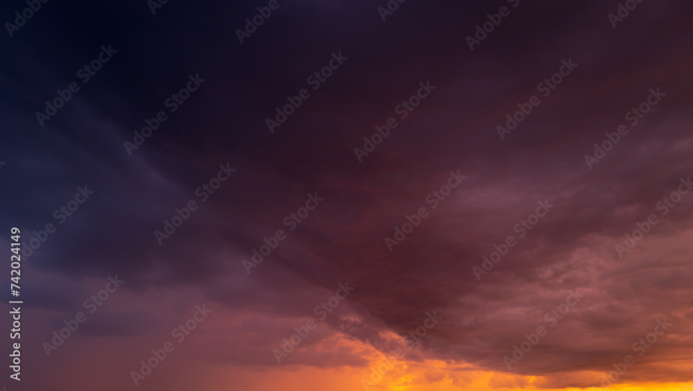 Clouds background. Dramatic Clouds Sunset Background. Sky with clouds in Sunrise. Sunrise with clouds in various shapes background. Calm Cloud.