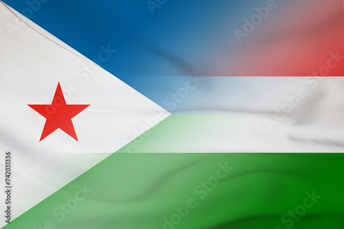Photography Djibouti and Hungary government flag transborder relations HUN DJI