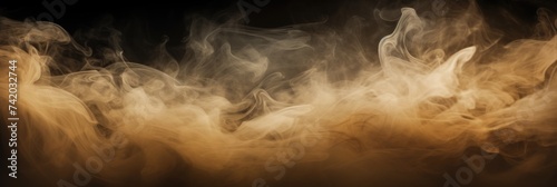 Beige smoke exploding outwards with empty center