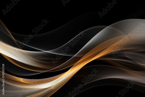 Blended colorful dark Gold and Silver geadient abstract banner background